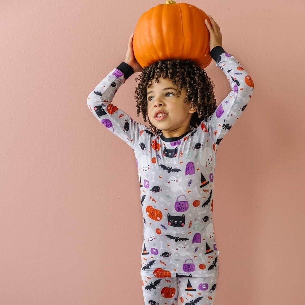 Little Sleepies Halloween Pajamas Trick or Treat Set Bamboo Toddler 12-18M NEW